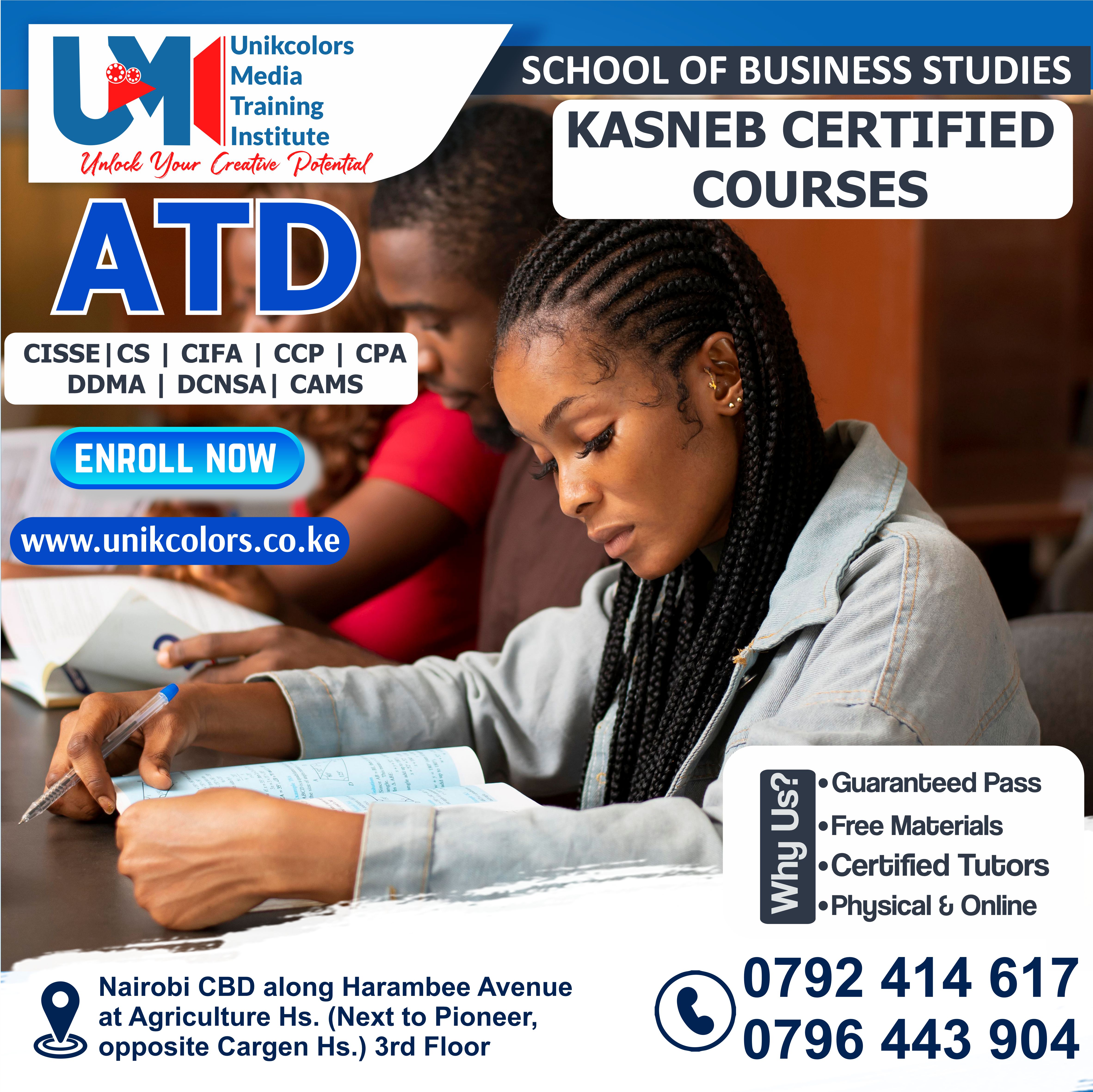 KASNEB CERTIFIED COURSES - CPA | CISSE | CS | CIFA | CCP | DDMA | DCNSA | CAMS
